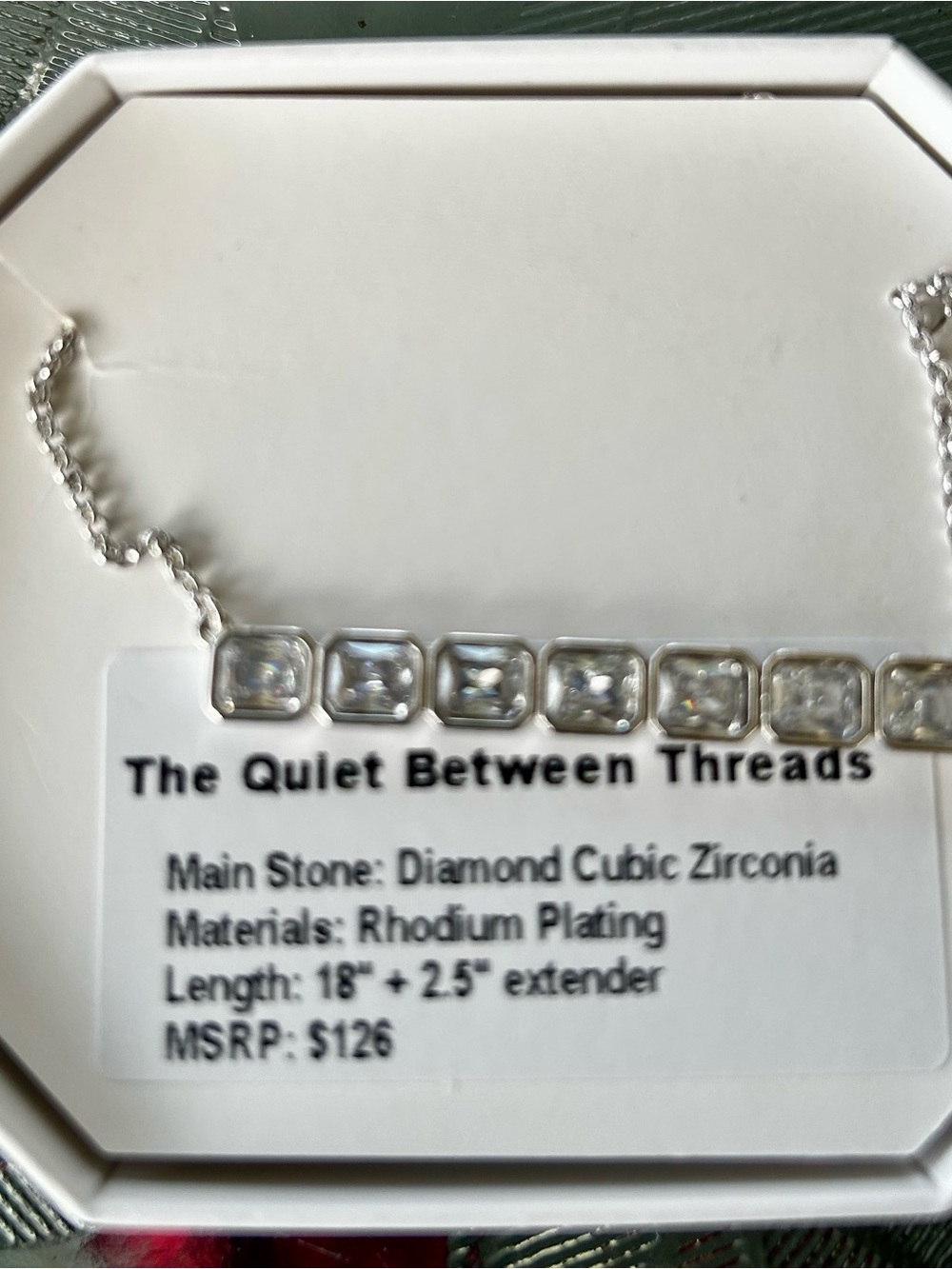 Bomb Party OG Diamond Cubic Zirconia Necklace - White